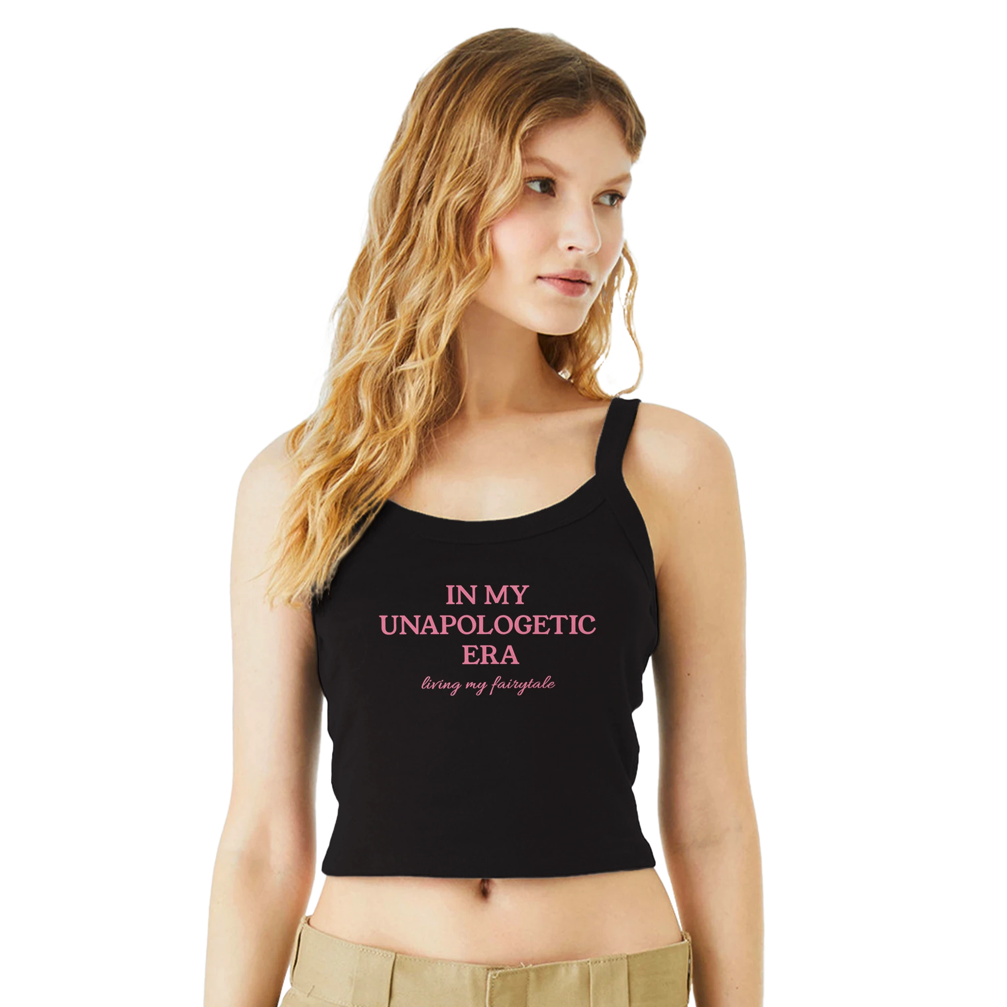In My Unapologetic Era Tank Ribbed Black Scoop Neck