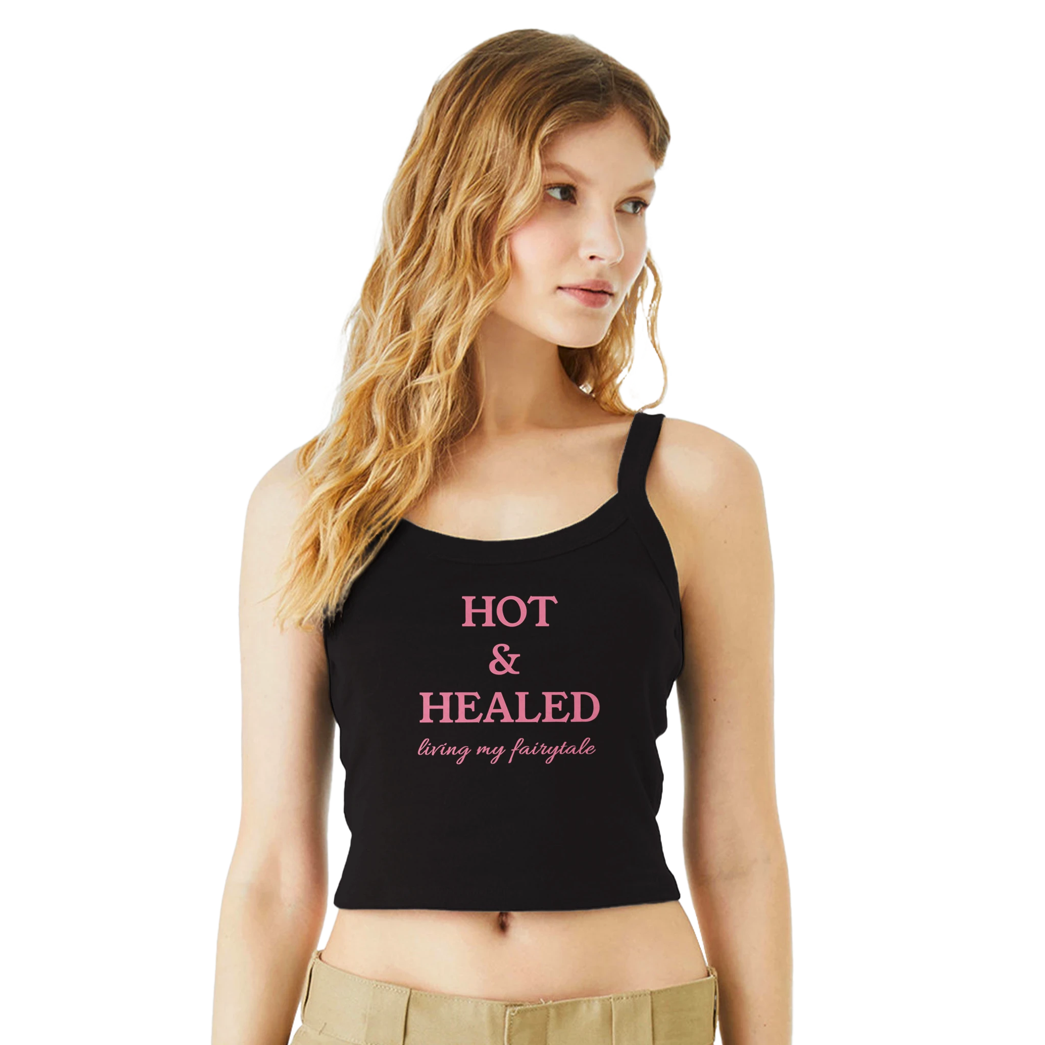 Hot & Healed Tank | Black Micro-Ribbed Scoop Neck